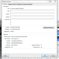 Setting Document Properties in Adobe Acrobat